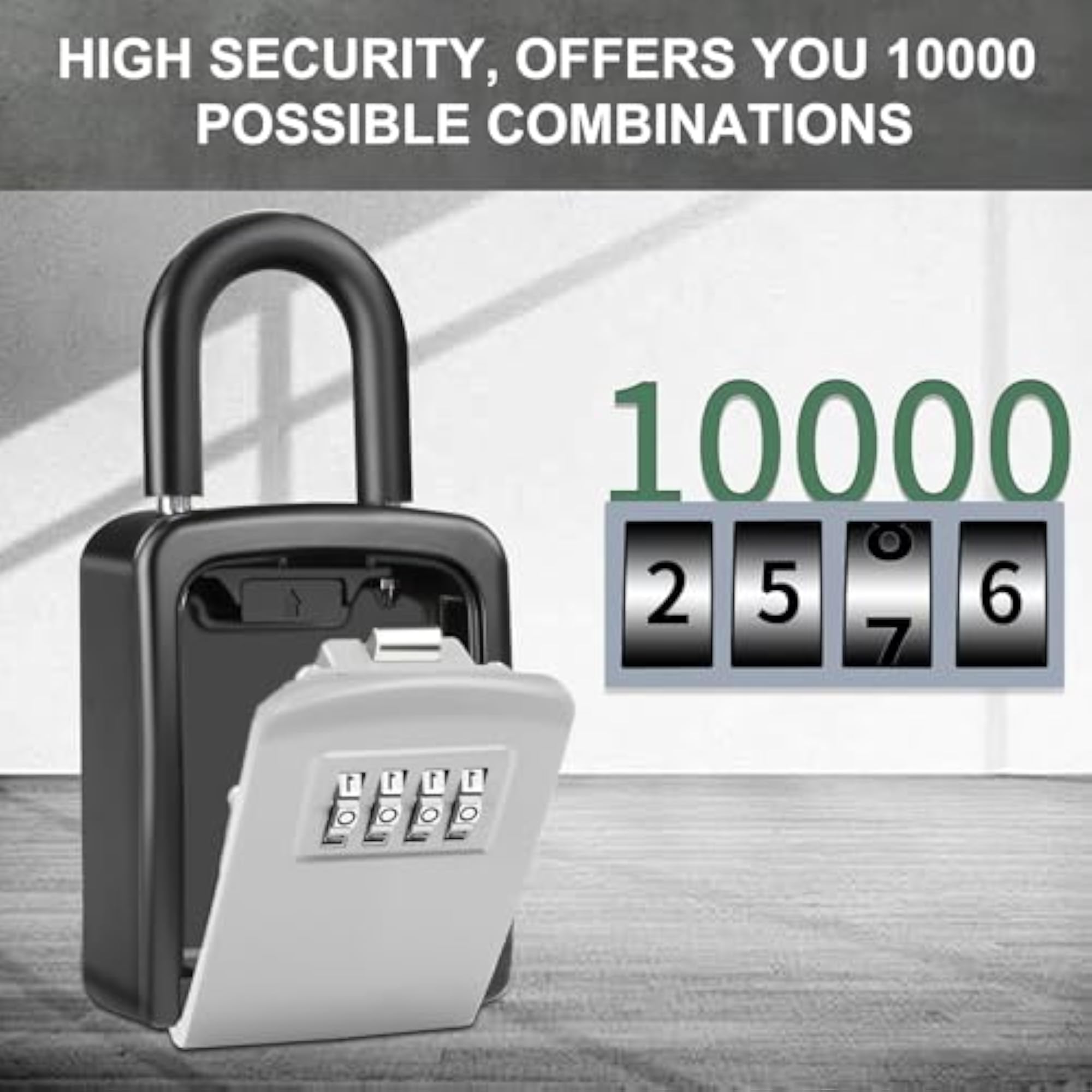 Weatherproof Key Lock Box with 4 Digit Combination